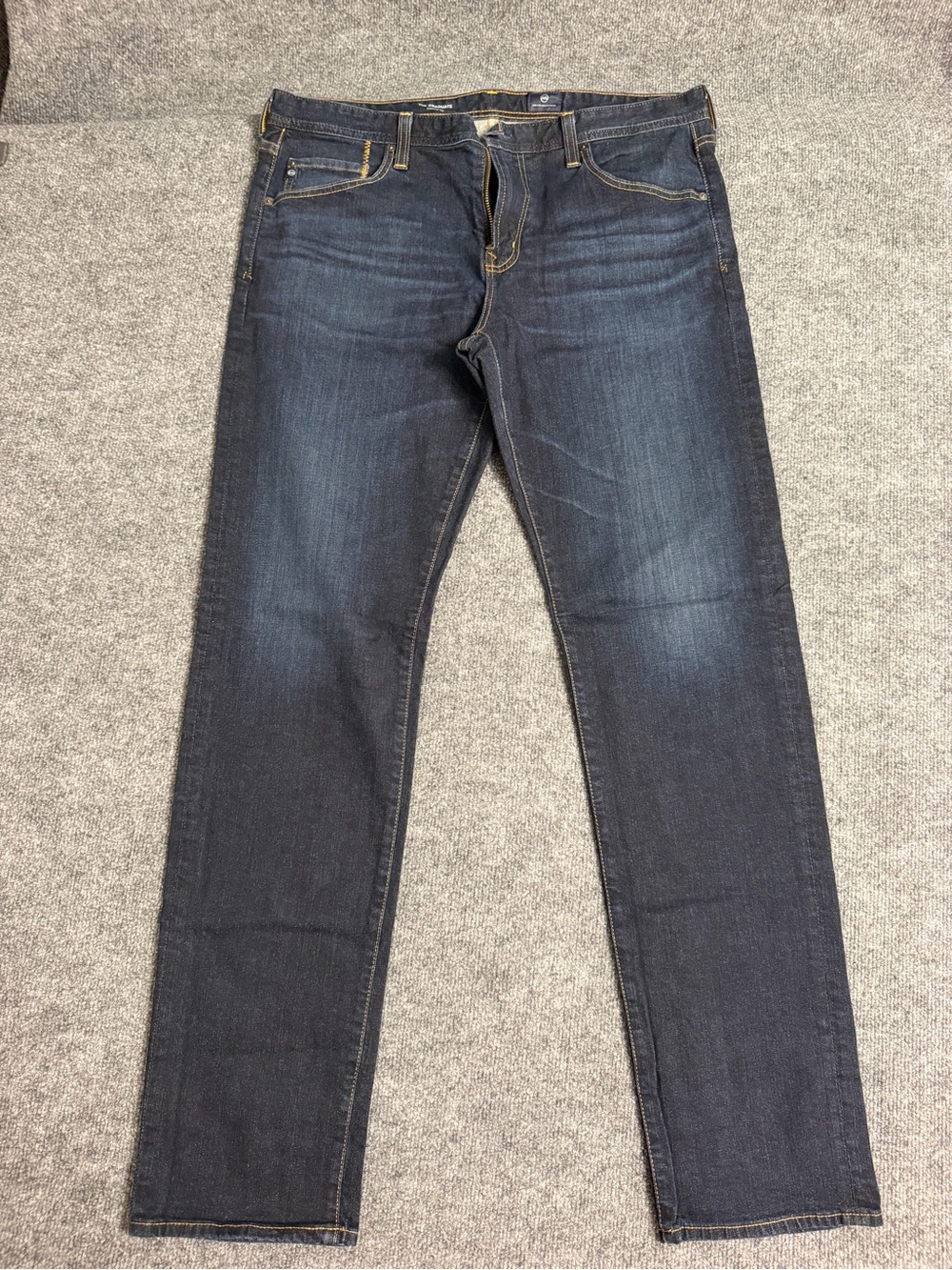 AG Adriano Goldschmied Men's Indigo Slim Straight Jeans